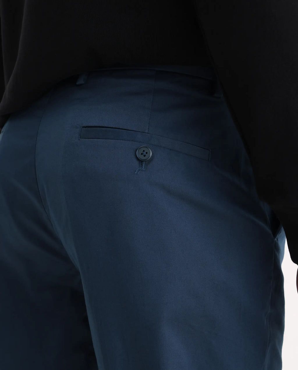Rare Rabbit Men's Comotel Teal Linen Blend Plain Regular Fit Trouser