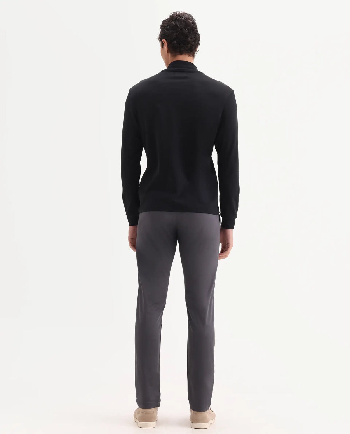Rare Rabbit Men's Daron Grey Cotton Plain Regular Fit Trouser