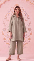 Dusky Beige Linen Co-ord Set