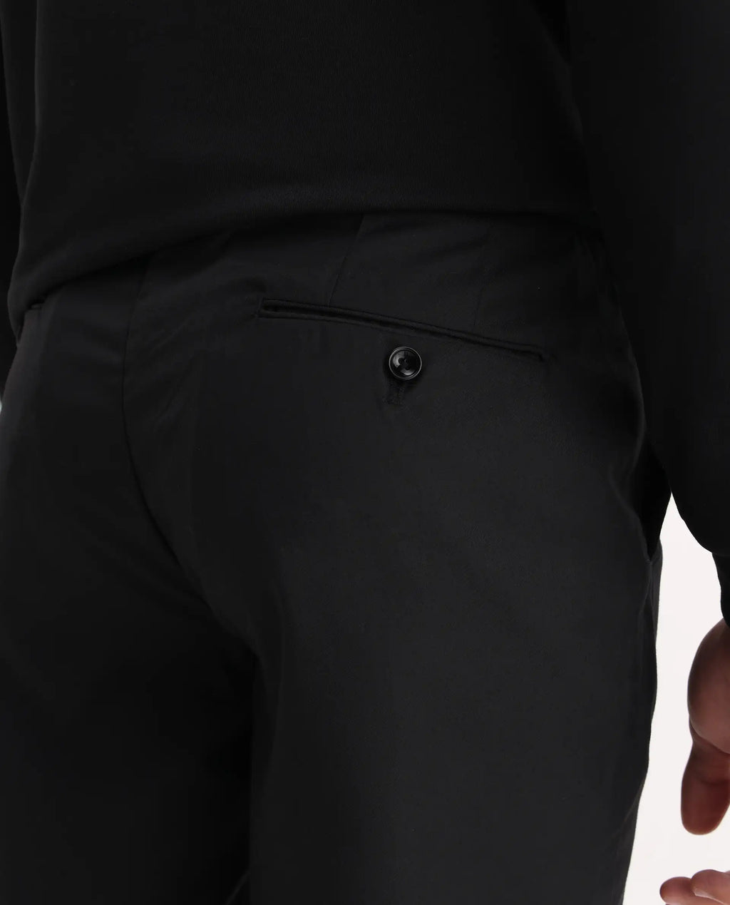 Rare Rabbit Men's Ital Black Viscose Blend Plain Regular Fit Trouser