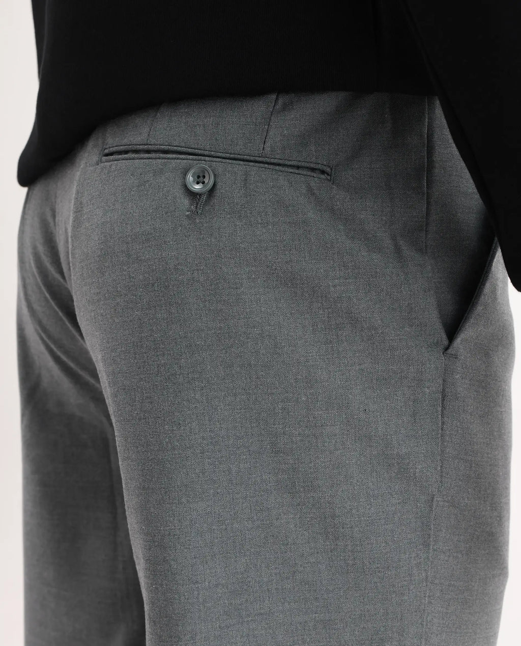 Rare Rabbit Men's Ital Grey Viscose Blend Plain Regular Fit Trouser