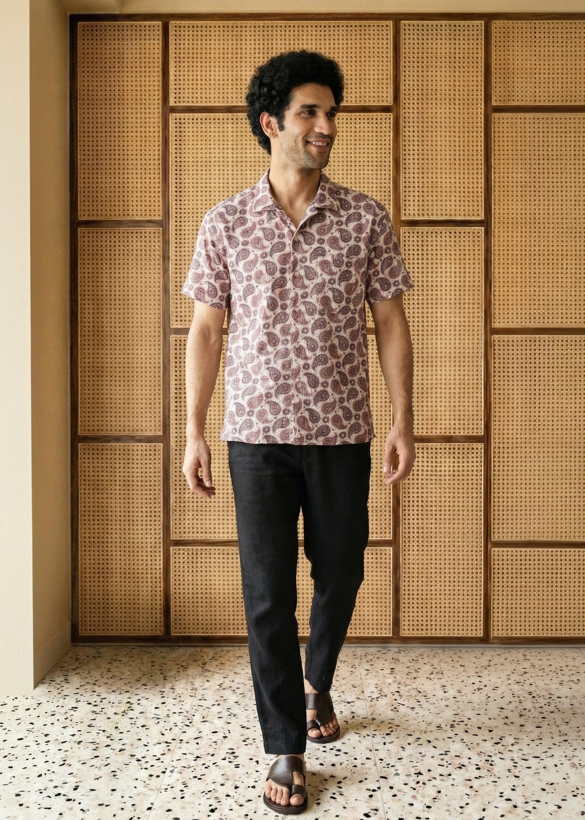 Maroon Paisley Shirt
