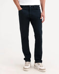 Rare Rabbit Men's Spoke-Ss26 Navy Cotton Blend Fabric Regular Fit Plain Trouser